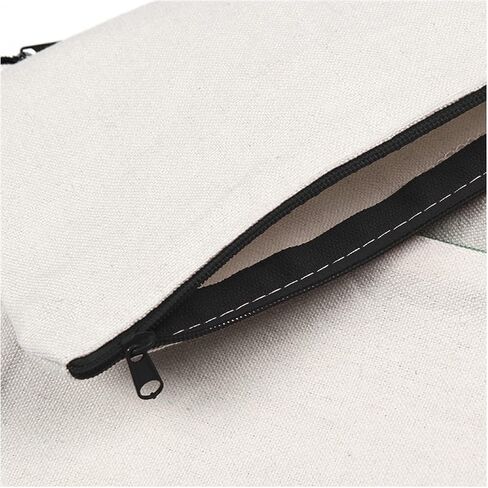 حقائب قماش ZUER، قطعتان مقلمة، حقائب مكياج فارغة، تستخدم لأقلام الرصاص والقلم والمال والأشغال اليدوية ومستحضرات التجميل، أبيض in Kuwait