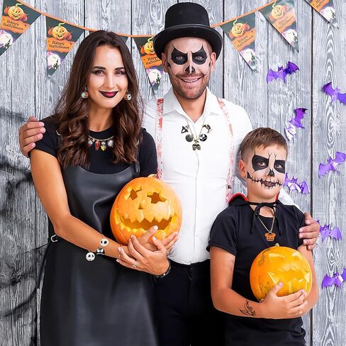 7ilaewen 32 قطعة جاك وسالي سحر عيد الميلاد المعلقات، سحر المينا الرعب سحر اليقطين شبح سبيكة سحر الهالوين مخيف القرط قلادة سوار سحر لصنع المجوهرات الحرف اليدوية هدايا عيد الميلاد in Kuwait