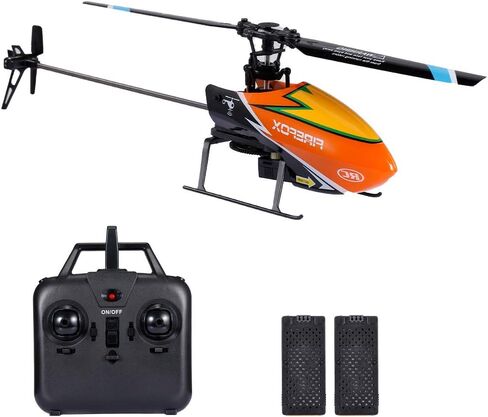 طائرة هليكوبتر GoolRC C129 RC للبالغين والأطفال، 4 قنوات 2.4 جيجا هرتز للتحكم عن بعد مع جيروسكوب 6 محاور، طائرة RC بدون طيار مع تثبيت الارتفاع، وسادة هبوط وبطاريتين (برتقالي) in Saudi Arabia