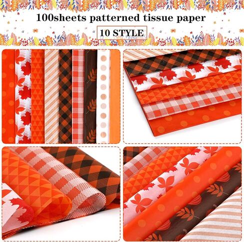 SANNIX 100 Sheets Christmas Tissue Paper Xmas Bulk Gift Wrapping Paper Bag in Kuwait