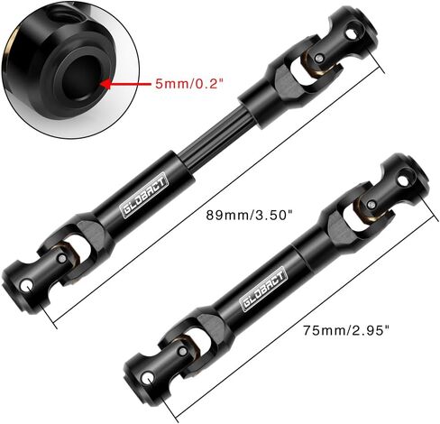 Stainless Steel Driveshaft for TRX4 SCX10 1/10 Crawler, 96-131mm in Kuwait