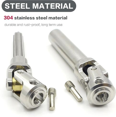 Drive Shaft Stainless Steel Heavy-Duty Driveshafts for 1/10 RC Car Crawler Axial SCX10 90046 AXI03007 TRX4 Redcat Gen8(60-75mm) in Saudi Arabia