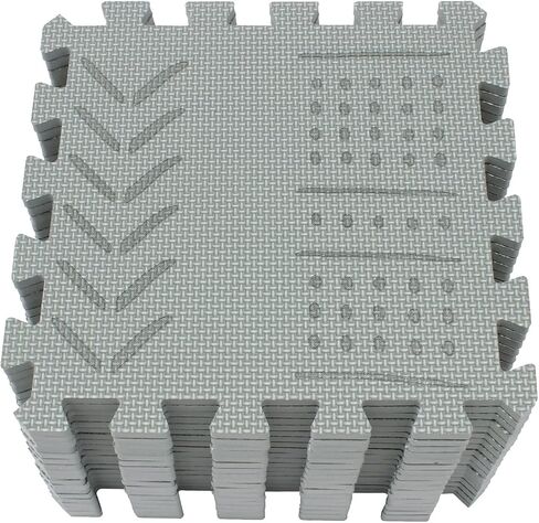 qqpp EVA Rubber 18 Tiles Interlocking Puzzle Foam Floor Mats - Baby Play Mat for Playing | Exercise Mat for Home Workout. Brown. QC-Fb18N in Kuwait