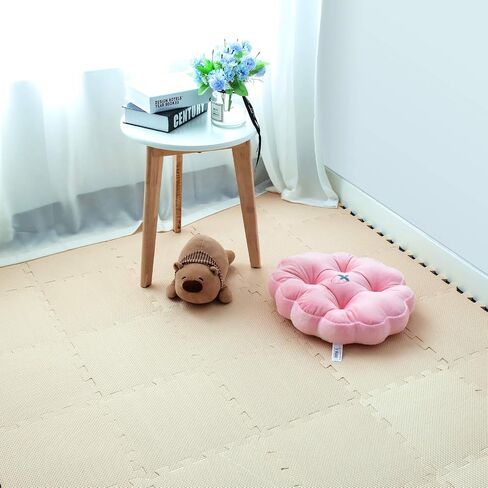 Meiqicool EVA Foam Puzzle Play Mat for Baby - Non Toxic Interlocking Soft Floor Tiles - Kids Toddler Infant Children Room and Yard Exercise Gym Decor - Multi Color，20pcs in Kuwait
