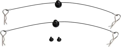 Mxfans Black Color 1/10 RC Car Body Clip Pins 155mm Steel Wire Body Clips with Screw Retainer N10259BL Set of 2 in Saudi Arabia