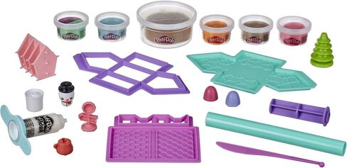 Play-Doh Builder Gingerbread House Toy Building Kit for Kids 5 Years and Up with 6 Non-Toxic Play-Doh Colors - Easy to Build DIY Craft Set (Amazon Exclusive) in Saudi Arabia