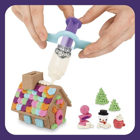 Play-Doh Builder Gingerbread House Toy Building Kit for Kids 5 Years and Up with 6 Non-Toxic Play-Doh Colors - Easy to Build DIY Craft Set (Amazon Exclusive) in Saudi Arabia