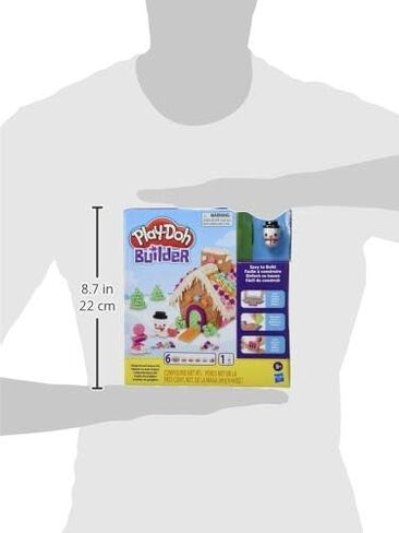 Play-Doh Builder Gingerbread House Toy Building Kit for Kids 5 Years and Up with 6 Non-Toxic Play-Doh Colors - Easy to Build DIY Craft Set (Amazon Exclusive) in Saudi Arabia
