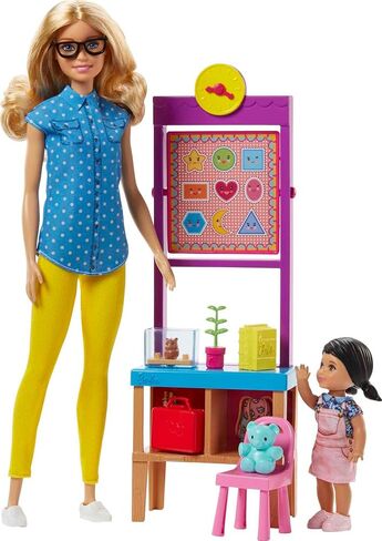 Barbie Teacher Doll with Flipping Blackboard Playset and School-Themed Toys (Amazon Exclusive) in Saudi Arabia