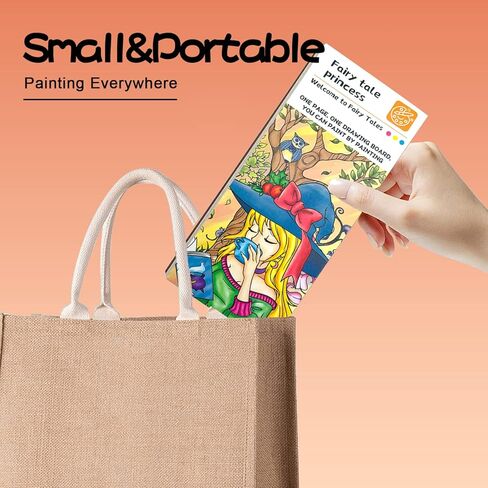 مجموعة 4 كتب رسم بالألوان المائية للجيب للأطفال، مجموعة علامات مرجعية للطلاء بالألوان المائية، مجلات يدوية للسفر بألوان مائية، جيب للسفر بألوان مائية لتخزين الكتب وهدايا للأطفال in Kuwait