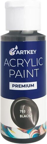 مجموعة طلاء أكريليك Artkey - 24 لونًا 2oz/59ml مجموعة طلاء أكريليك للفنانين المحترفين للقماش والجلد الصخري وبيضة عيد الفصح والخشب والسيراميك والزجاج لوحة فنية حرفية in Kuwait
