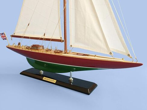 Wooden Endeavor Model Sailboat Decoration 27" in Kuwait