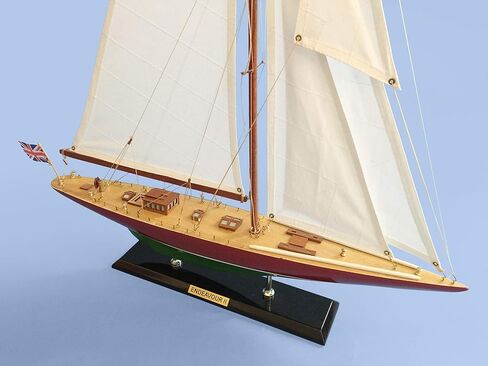 Wooden Endeavor Model Sailboat Decoration 27" in Kuwait