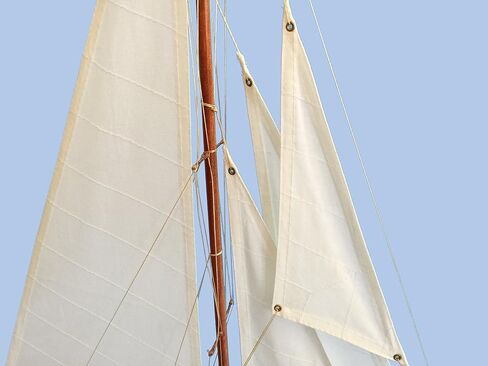 Wooden Endeavor Model Sailboat Decoration 27" in Kuwait