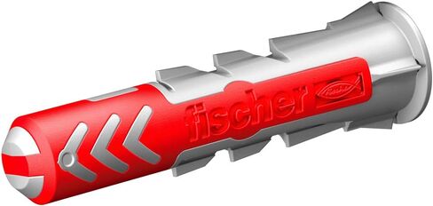 fischer DuoPower 1/4" x 1-3/16", Powerful Universal Plug with Intelligent 2-Component Technology for fastenings in Concrete, Bricks, Gypsum plasterboard, chipboard, etc., 100 Plugs Without Screws in Saudi Arabia