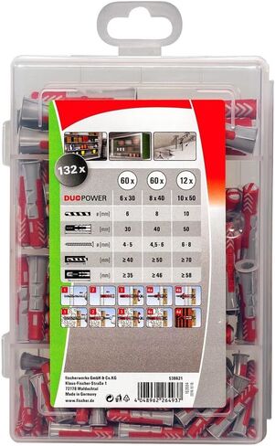 بروفي بوكس - مقابس جي كيه + براغي بمقاسات مختلفة، 100 قطعة 518528 فيشر in Kuwait