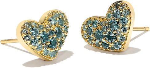 Kendra Scott Ari Pave Crystal Heart Stud Earrings, Fashion Jewelry for Women in Kuwait