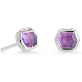 Kendra Scott Davie Stud Earrings in Sterling Silver, Fine Jewelry for Women