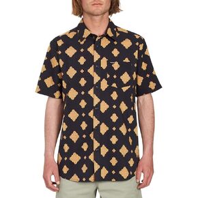 Volcom Men's Regular Grit Mandala Sleeve Classic Fit Printed Button Down Shirt