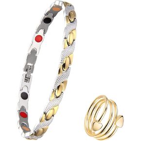 أساور مغناطيسية من BioMag حلقات نحاسية للنساء من التيتانيوم الصلب 4 عناصر سوار مغناطيسي مع أداة إزالة in Kuwait