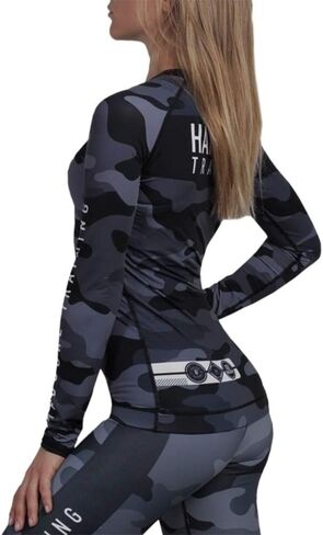 التدريب المتشددين النساء طفح الحرس كم طويل ضغط قاعدة طبقة ضيق اللياقة البدنية اليوغا الجري تجريب الصالة الرياضية in Kuwait