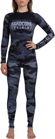 التدريب المتشددين النساء طفح الحرس كم طويل ضغط قاعدة طبقة ضيق اللياقة البدنية اليوغا الجري تجريب الصالة الرياضية in Kuwait