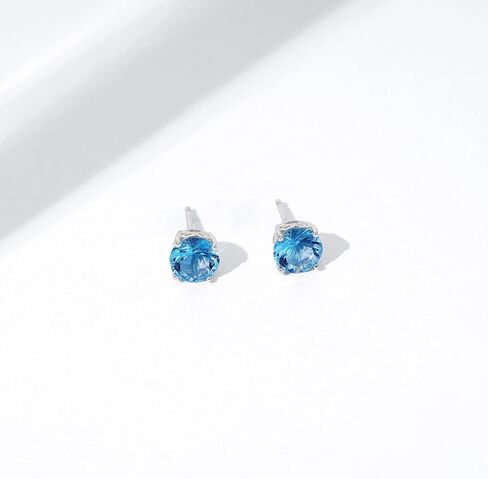 Amazon Collection Yellow Gold Plated, Platinum or Rose Gold Plated Sterling Silver Infinite Elements Cubic Zirconia Stud Earrings | White, Blue, Green, or Pink Cubic Zirconia in Saudi Arabia