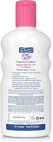 Dr. Fischer Comb & Care Kids Shampoo, Conditioner, Hair Spray Set - Tearless, Tangle-Free Kids Shampoo and Conditioner - Toddler Shampoo and Conditioner, Kids Hair Detangler Spray - Hair Care for Kids in Saudi Arabia