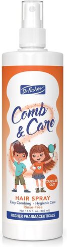 Dr. Fischer Comb & Care Kids Shampoo, Conditioner, Hair Spray Set - Tearless, Tangle-Free Kids Shampoo and Conditioner - Toddler Shampoo and Conditioner, Kids Hair Detangler Spray - Hair Care for Kids in Saudi Arabia