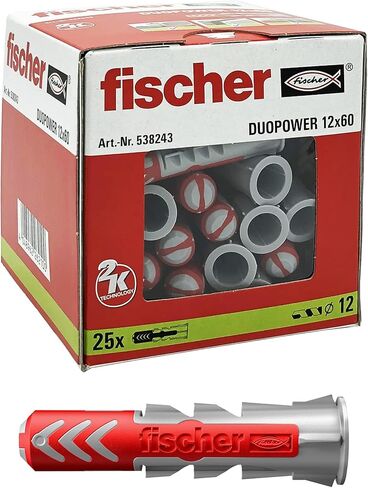 فيشر DuoPower قابس الحائط، Ohne Schraube، رمادي / أحمر in Kuwait
