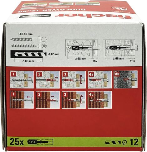 فيشر DuoPower قابس الحائط، Ohne Schraube، رمادي / أحمر in Kuwait