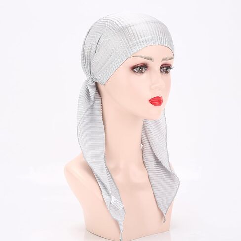 YYAOJHAO Slip-On Pre-Tied Head Scarves Chemo Beanies Cover Caps Bandana Turban Headwraps in Kuwait