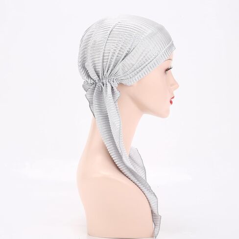YYAOJHAO Slip-On Pre-Tied Head Scarves Chemo Beanies Cover Caps Bandana Turban Headwraps in Kuwait