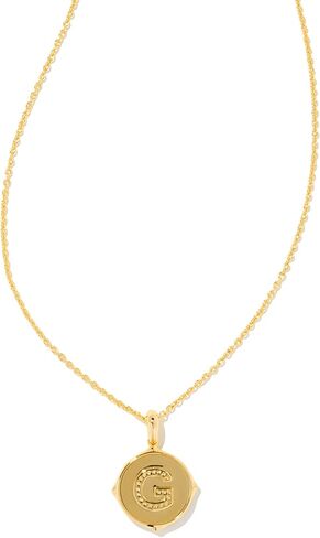 كيندرا سكوت حرف G 14k قلادة نحاسية مطلية بالذهب على شكل قرص قابل للعكس في أذن البحر قزحي الألوان، مجوهرات الأزياء للنساء in Kuwait