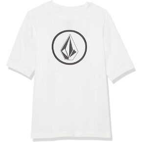 Volcom Boys' Lido Solid Lycra Short Sleeve Rashguard 50+ Uv Protection