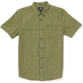 Volcom Men's Honestone Woven Short Sleeve Button Down Shirt