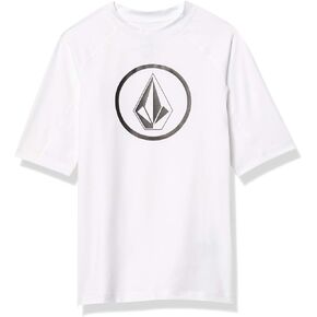 Volcom Boys' Lido Solid Lycra Short Sleeve Rashguard 50+ Uv Protection