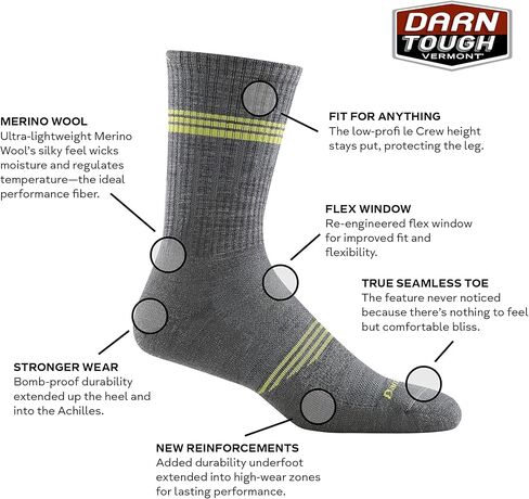 طاقم عنصر Darn Tough للرجال خفيف الوزن مع وسادة in Kuwait