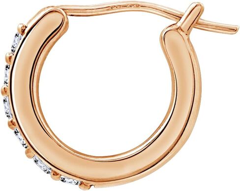 Amazon Collection Platinum or Gold Plated Sterling Hoop Earrings set with Round Cut Infinite Elements Cubic Zirconia in Saudi Arabia
