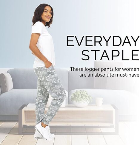 بنطال الركض للنساء من Essential Elements - 3 قطع من سراويل بيجامة سليب لاونج كاجوال للنوم in Kuwait