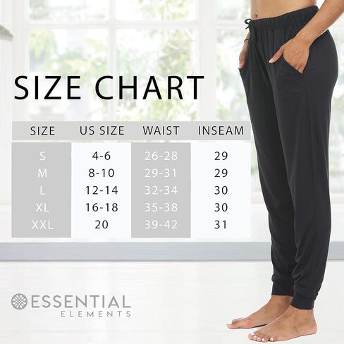 بنطال الركض للنساء من Essential Elements - 3 قطع من سراويل بيجامة سليب لاونج كاجوال للنوم in Kuwait