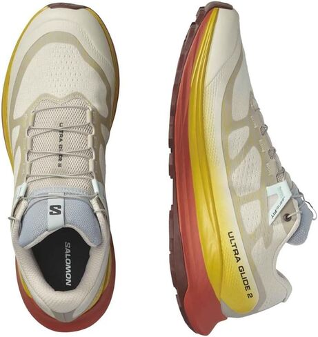 حذاء Salomon L47212200 RAINY DAY/FREESIA/HOT SAUCE للرحلات، Ultra Glide 2 للرجال 9.8 بوصة (25 سم) in Kuwait