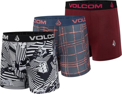 ملابس داخلية بوكسر رجالي من Volcom مكونة من 3 قطع من الملابس الداخلية المصنوعة من البوليستر والألياف اللدنة in Saudi Arabia
