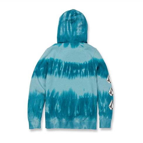 سويت شيرت من الصوف بغطاء للرأس من Volcom Iconic Stone (مقاسات الأولاد الصغار الكبار)، أزرق ساحلي، صغير in Saudi Arabia