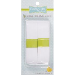 Babyville Boutique Fold Over Elastic White in Saudi Arabia