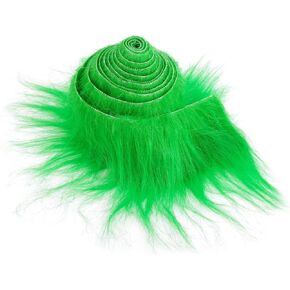 Lusofie Shaggy Plush Faux Fur Fabric Precut Strips 2x60inch White Fur Fluffy Fuzzy Craft Fur for Gnomes Beard Santa Claus Hair Dwarf Cosplay Costume DIY Craft Christmas Decoration in Saudi Arabia