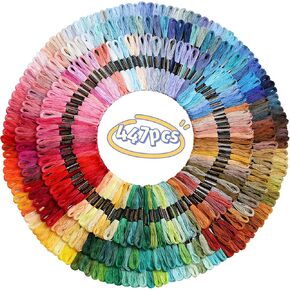 Athena’s Elements Embroidery Floss | Rainbow Thread for Embroidery, Cross Stitch Thread, Crafting Arts Embroidery Strings Bulk with Needles Plus White and Black Floss（447 Colors） in Kuwait