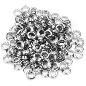 100pcs 4mm Gold Metal Eyelets Round Inner Hole Grommets DIY Rivet Leathercraft Accessories Air-Hole for Shoes Belt Bag Tag Clothes Scrapbook
