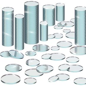 Kigley 200 Pcs Craft Mirror Small Round Craft Mirror Mini Mosaic Mirror Tiles for Crafts and DIY Projects Supplies, 3 Sizes (0.51 Inch, 0.75 Inch, 0.98 Inch)
