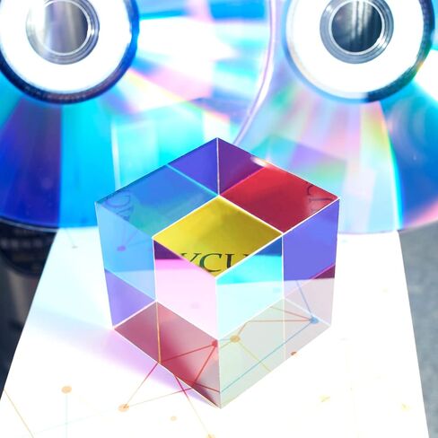 مكعب ألوان ZhuoChiMall CMY، 1.6 بوصة (40 مم) منشور أكريليك CMYcube لتزيين سطح المكتب أو المنزل أو المكتب، ألعاب تعلم العلوم هدايا تعليمية للأطفال in Kuwait